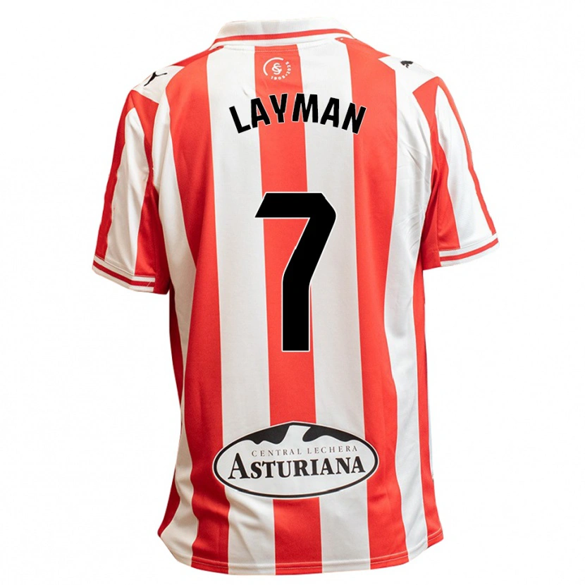 DanxenメンズJhon Layman#7白赤ホームシャツ2025/26ジャージーユニフォーム