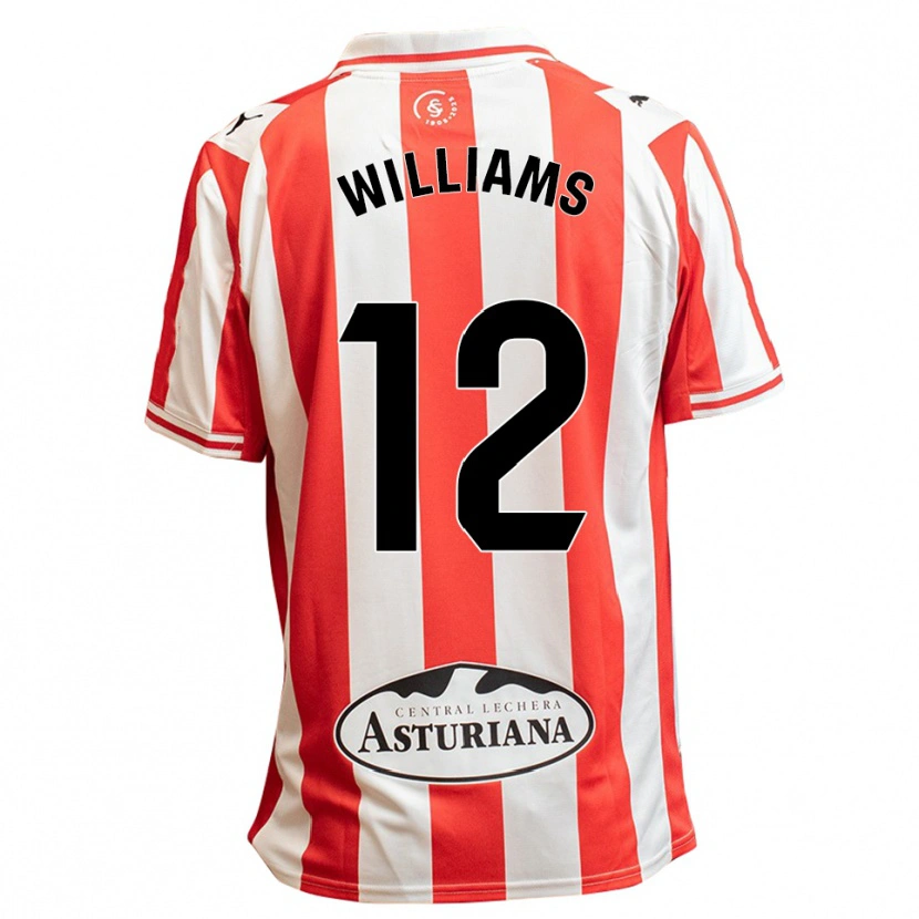 DanxenメンズAaron Williams#12白赤ホームシャツ2025/26ジャージーユニフォーム