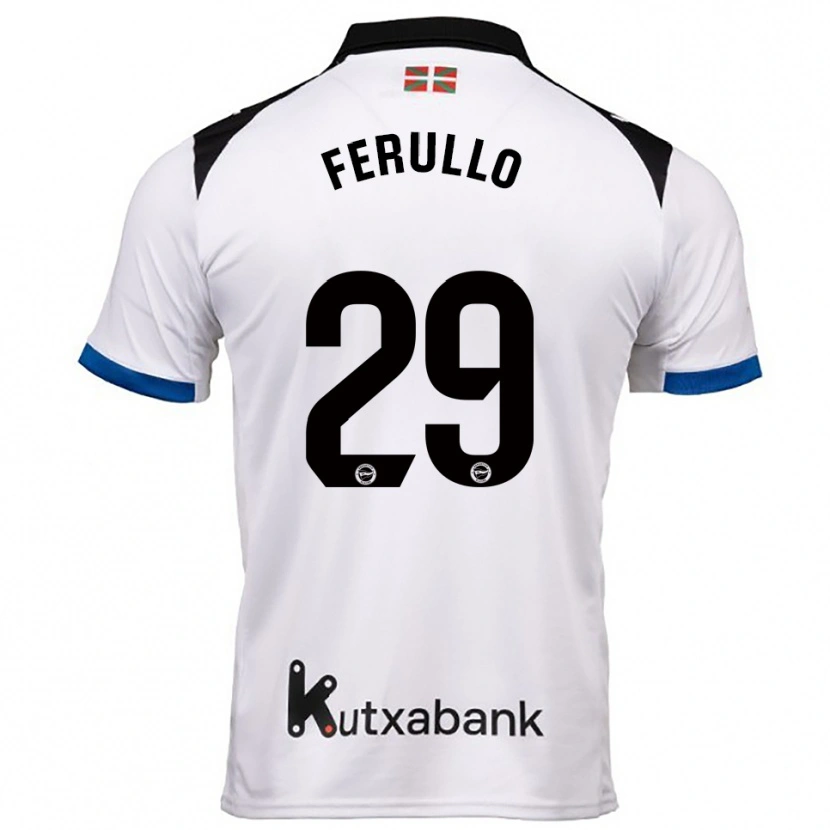 DanxenメンズFlavio Ferullo#29白青アウェイシャツ2025/26ジャージーユニフォーム