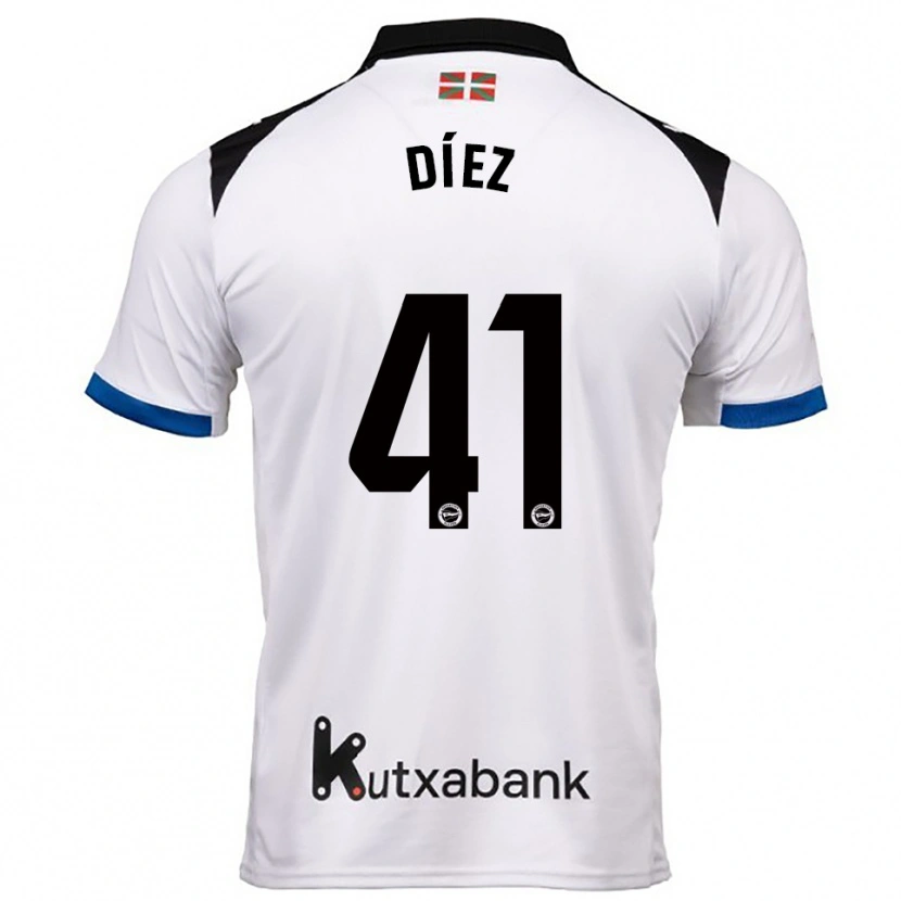 DanxenメンズVictor Díez#41白青アウェイシャツ2025/26ジャージーユニフォーム