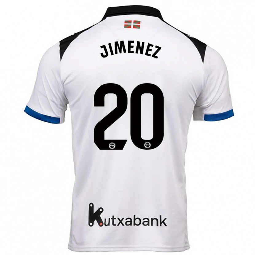 DanxenメンズEncarnacion Jimenez#20白青アウェイシャツ2025/26ジャージーユニフォーム