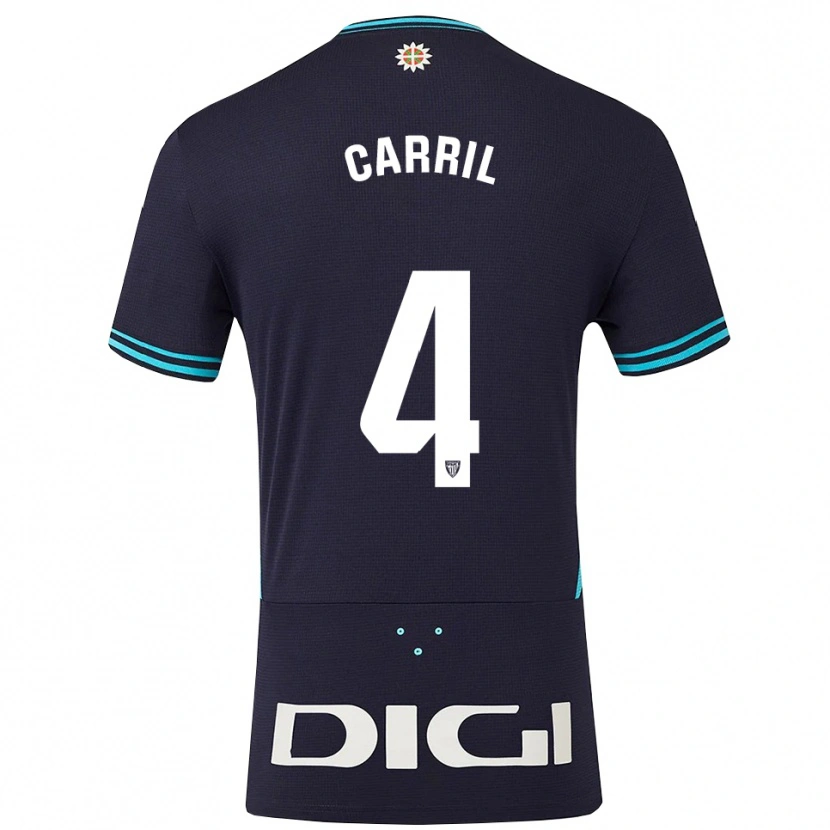 DanxenメンズÁlex Carril#4紺空色アウェイシャツ2025/26ジャージーユニフォーム