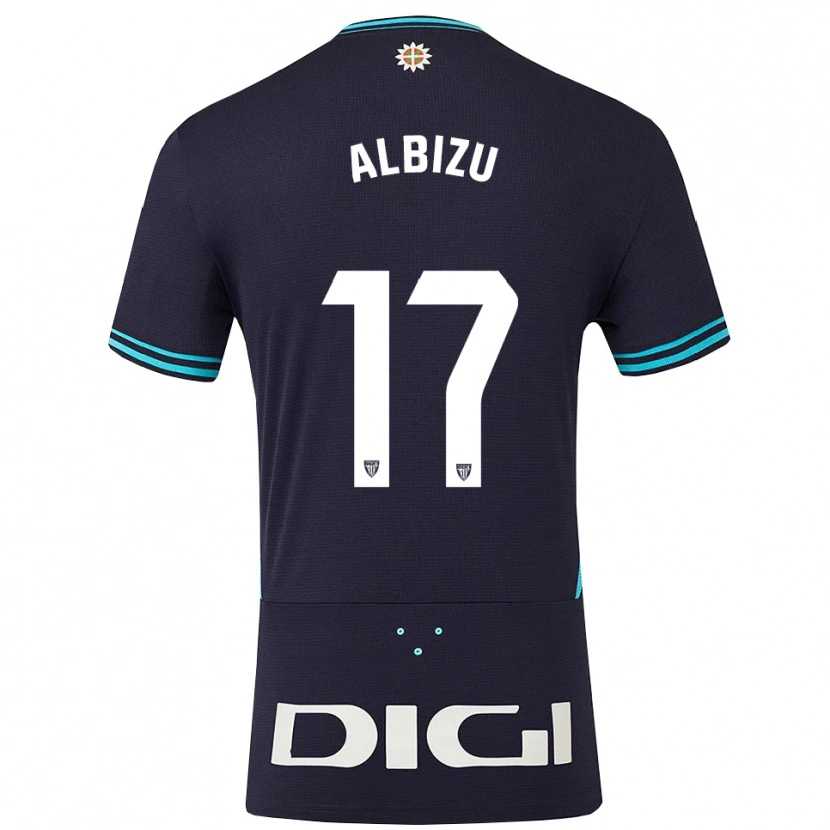 DanxenメンズAlain Albizu#17紺空色アウェイシャツ2025/26ジャージーユニフォーム