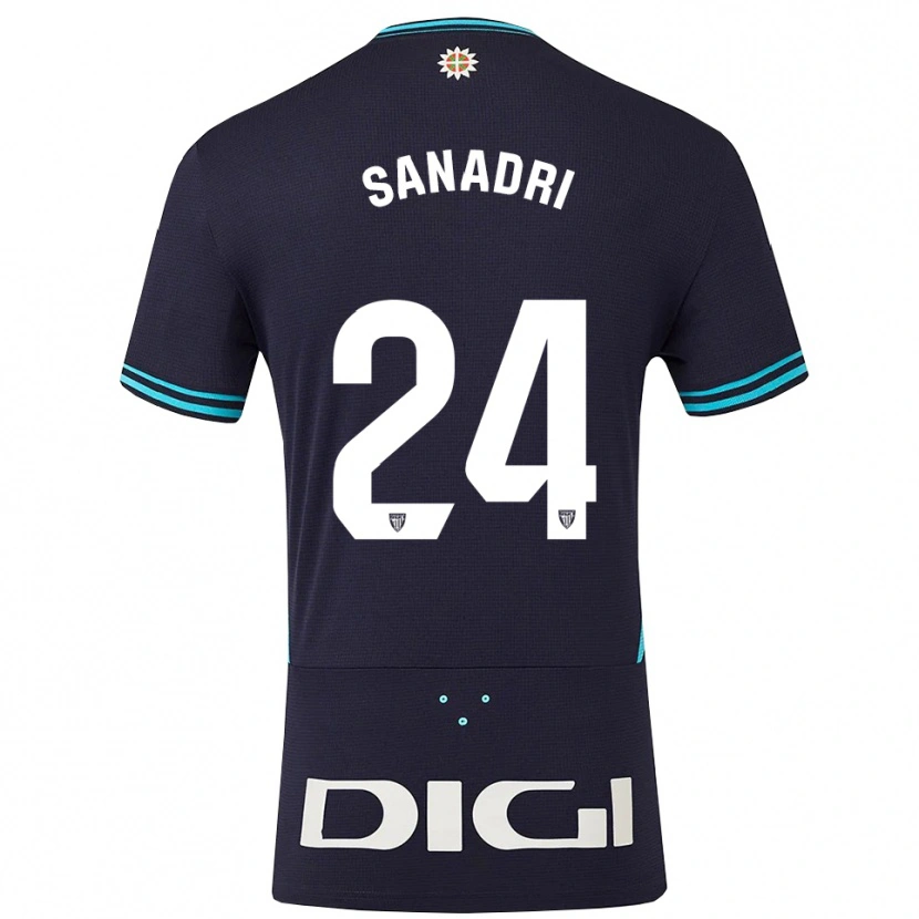 DanxenメンズSanadri#24紺空色アウェイシャツ2025/26ジャージーユニフォーム
