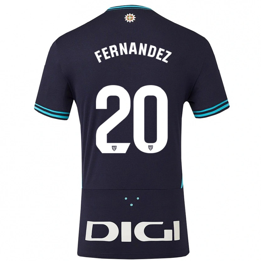 DanxenメンズHugo Fernández#20紺空色アウェイシャツ2025/26ジャージーユニフォーム