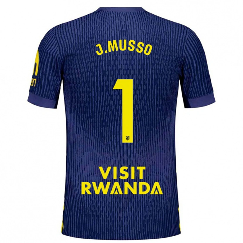 Danxenメンズフアン・ムッソ#1紺黄アウェイシャツ2025/26ジャージーユニフォーム