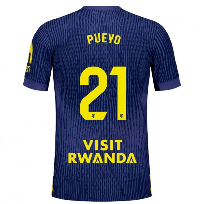 Danxenメンズアレハンドロ・モンセラーテ・プエヨ#21紺黄アウェイシャツ2025/26ジャージーユニフォーム