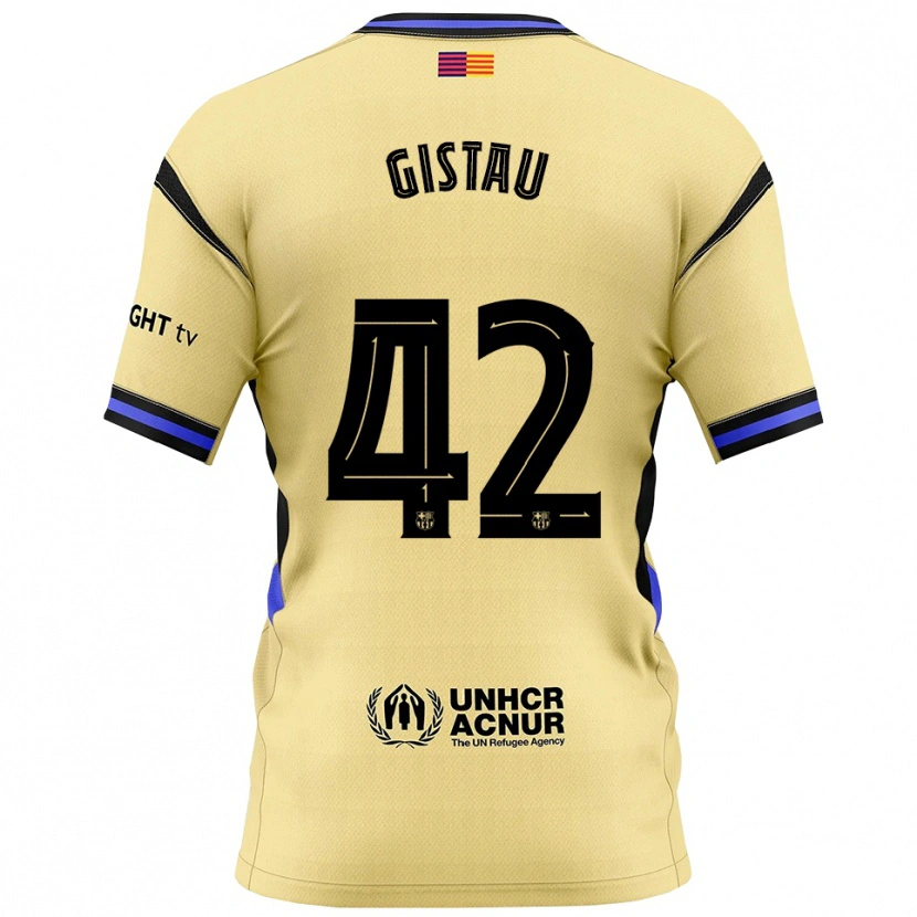 DanxenメンズÒscar Gistau#42黄黒アウェイシャツ2025/26ジャージーユニフォーム