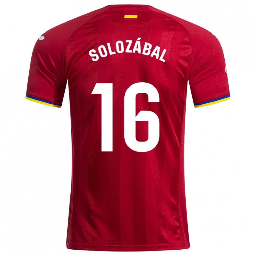 DanxenメンズHugo Solozábal#16赤黄青アウェイシャツ2025/26ジャージーユニフォーム