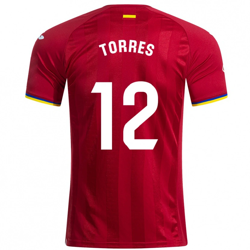 DanxenメンズRubén Torres#12赤黄青アウェイシャツ2025/26ジャージーユニフォーム