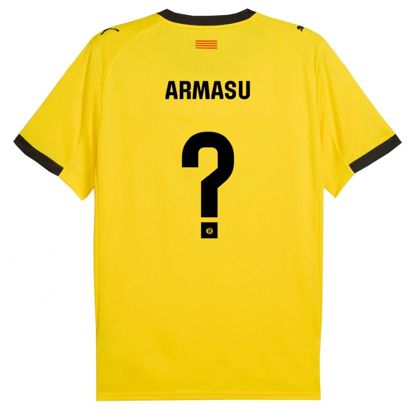 DanxenメンズDaniel Armașu#0黄黒アウェイシャツ2025/26ジャージーユニフォーム