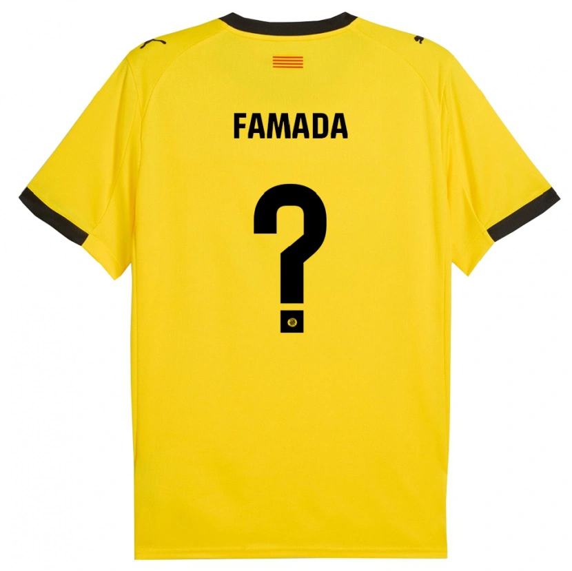 DanxenメンズÁlex Famada#0黄黒アウェイシャツ2025/26ジャージーユニフォーム