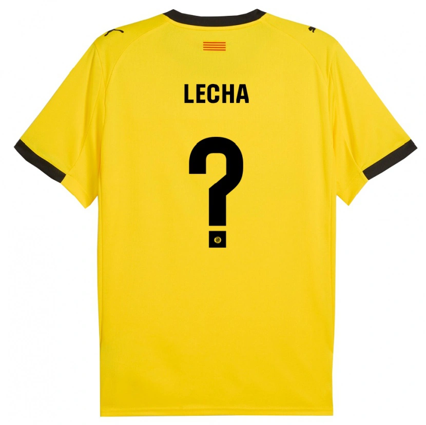 DanxenメンズPol Lecha#0黄黒アウェイシャツ2025/26ジャージーユニフォーム