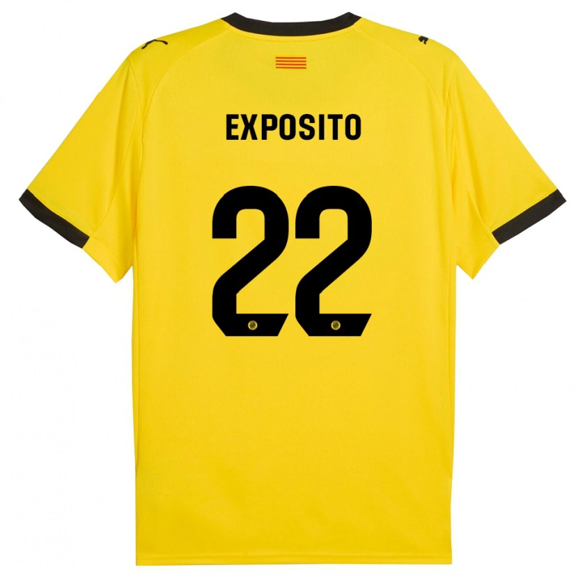 Danxenメンズサムエクスポジト#22黄黒アウェイシャツ2025/26ジャージーユニフォーム