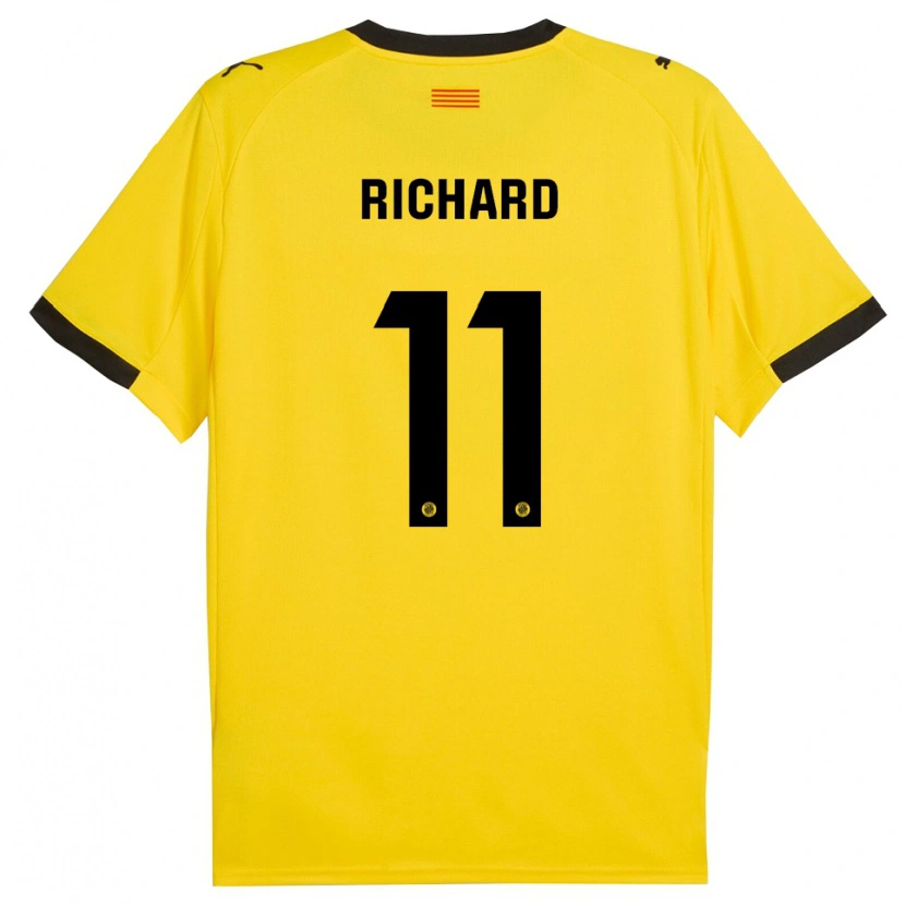 DanxenメンズRichard Martínez#11黄黒アウェイシャツ2025/26ジャージーユニフォーム