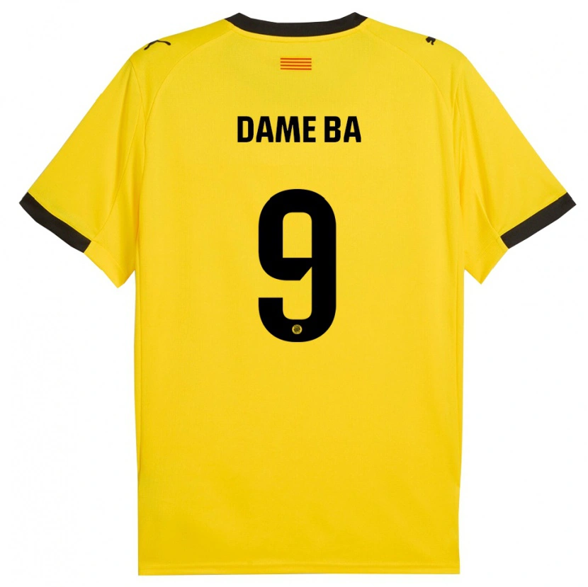 Danxenメンズパパ・ダメ・バ#9黄黒アウェイシャツ2025/26ジャージーユニフォーム