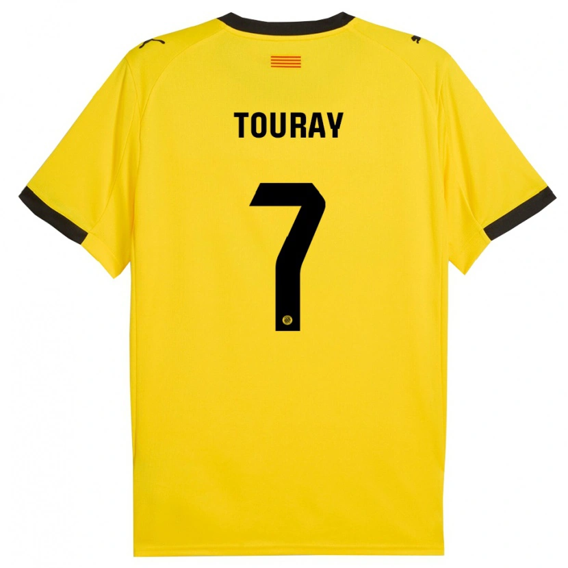 DanxenメンズMuhammed Touray#7黄黒アウェイシャツ2025/26ジャージーユニフォーム