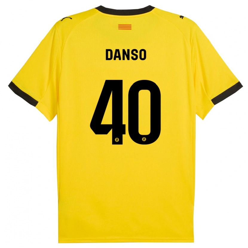 Danxenメンズジョルディ・ビラリ・ダンソ#40黄黒アウェイシャツ2025/26ジャージーユニフォーム