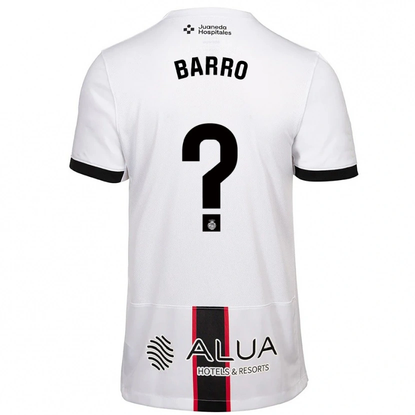 DanxenメンズDjakaría Barro#0白黒アウェイシャツ2025/26ジャージーユニフォーム