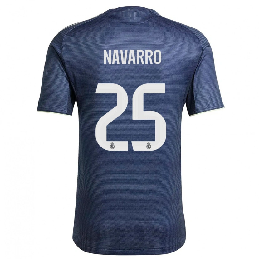 DanxenメンズJavier Navarro#25紺銀アウェイシャツ2025/26ジャージーユニフォーム