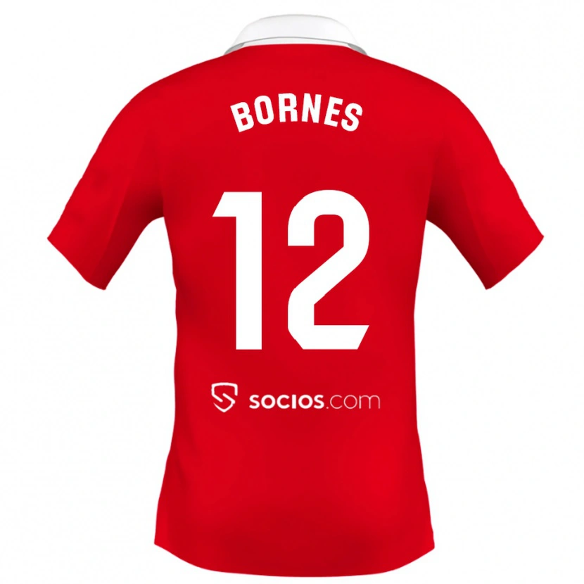 DanxenメンズPedro Bornes#12赤白灰アウェイシャツ2025/26ジャージーユニフォーム