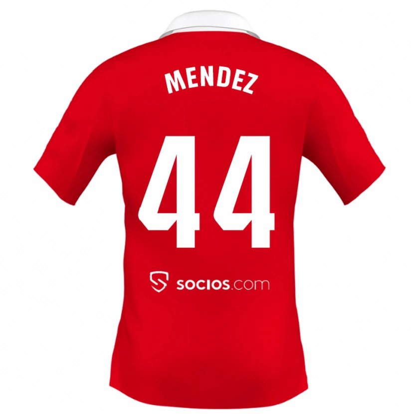 DanxenメンズTomas Mendez#44赤白灰アウェイシャツ2025/26ジャージーユニフォーム