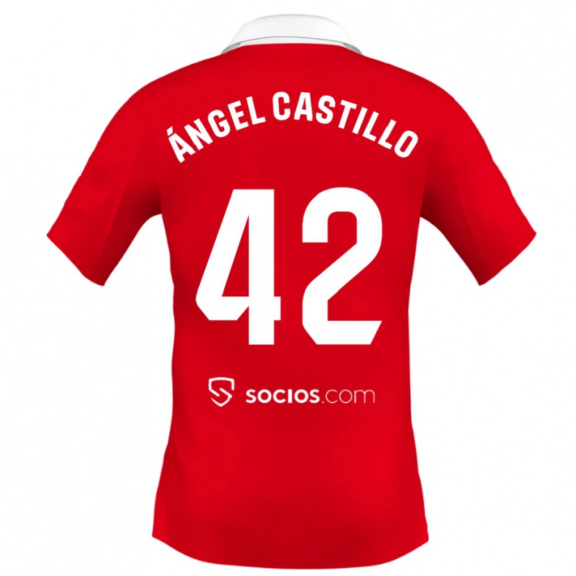 DanxenメンズManuel Ángel Castillo#42赤白灰アウェイシャツ2025/26ジャージーユニフォーム