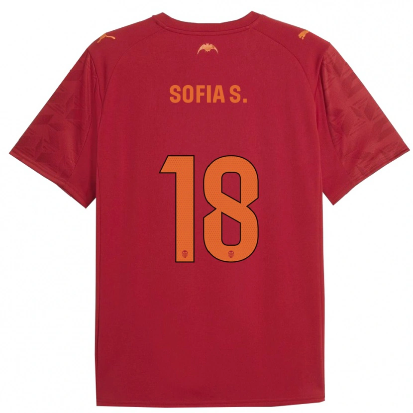 DanxenメンズSofia Silva#18赤オレンジアウェイシャツ2025/26ジャージーユニフォーム