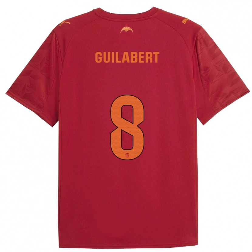 DanxenメンズMario Guilabert#8赤オレンジアウェイシャツ2025/26ジャージーユニフォーム