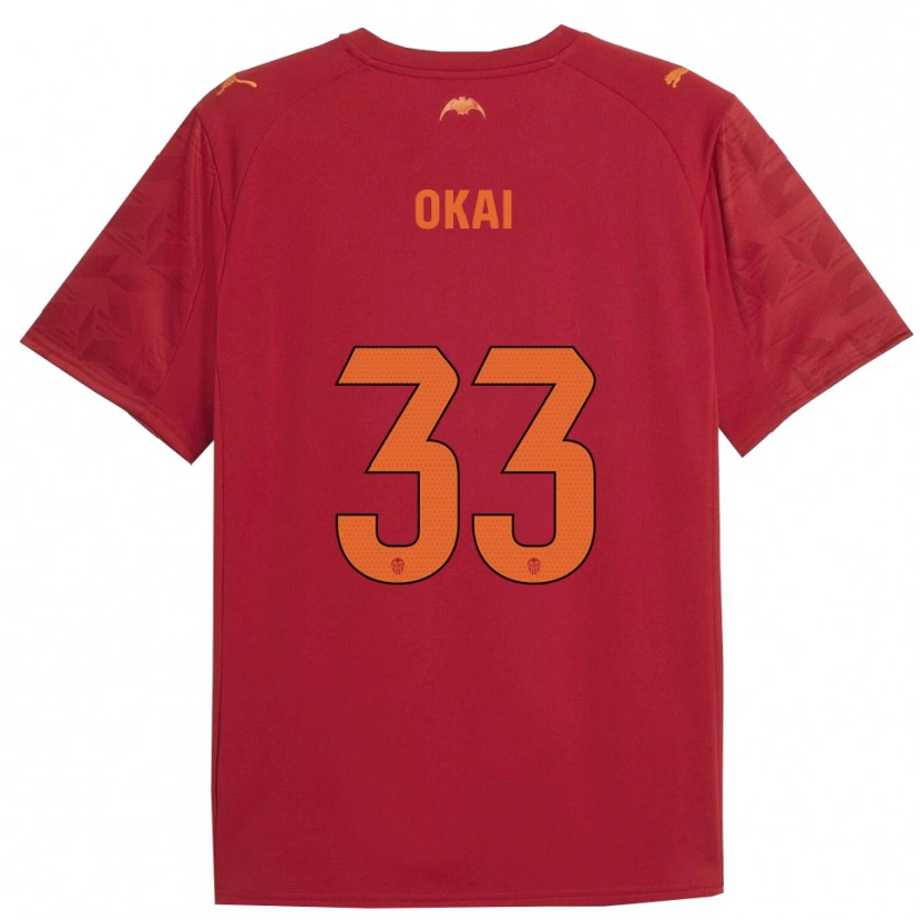 DanxenメンズLeslie Okai#33赤オレンジアウェイシャツ2025/26ジャージーユニフォーム