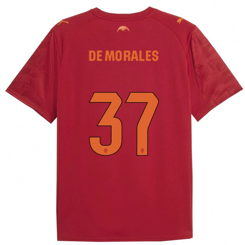 DanxenメンズRubén Muñoz De Morales#37赤オレンジアウェイシャツ2025/26ジャージーユニフォーム