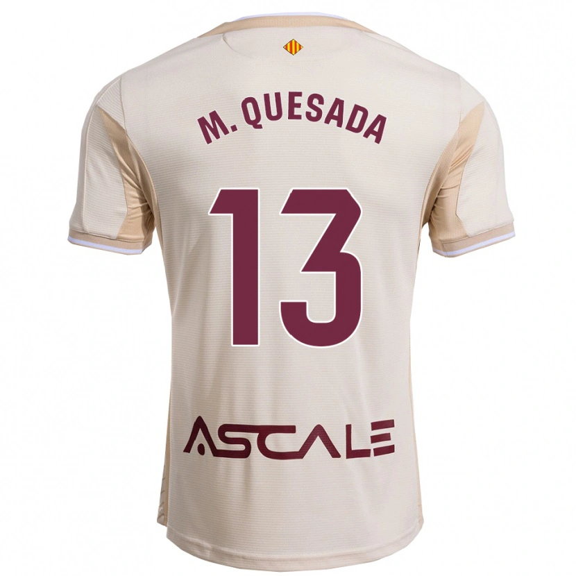 DanxenメンズMontserrat Quesada Carrasco#13オフホワイトバーガンディアウェイシャツ2025/26ジャージーユニフォーム