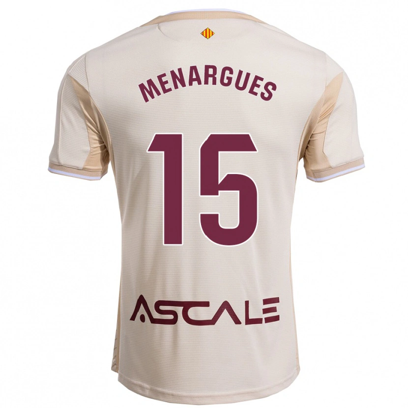 DanxenメンズJoseda Menargues#15オフホワイトバーガンディアウェイシャツ2025/26ジャージーユニフォーム