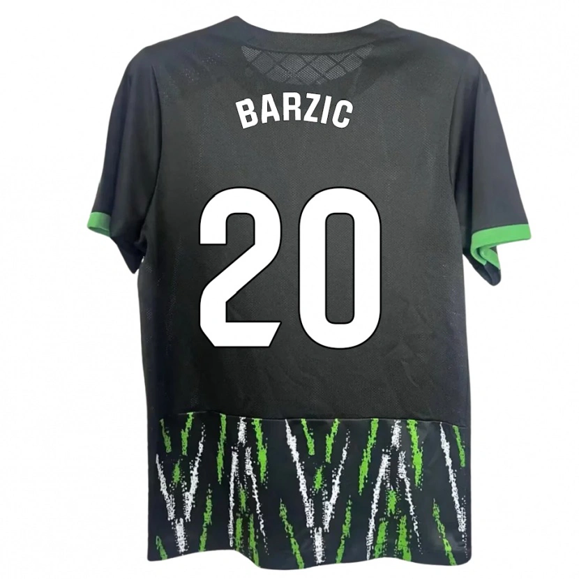 DanxenメンズMatia Barzic#20黒緑アウェイシャツ2025/26ジャージーユニフォーム