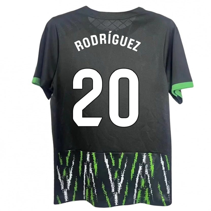 DanxenメンズDavid Rodríguez#20黒緑アウェイシャツ2025/26ジャージーユニフォーム