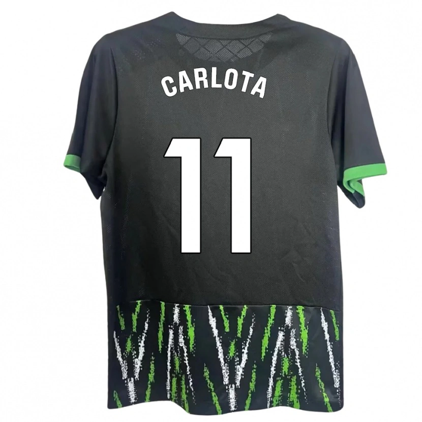 DanxenメンズCarlota Ursua Sánchez#11黒緑アウェイシャツ2025/26ジャージーユニフォーム