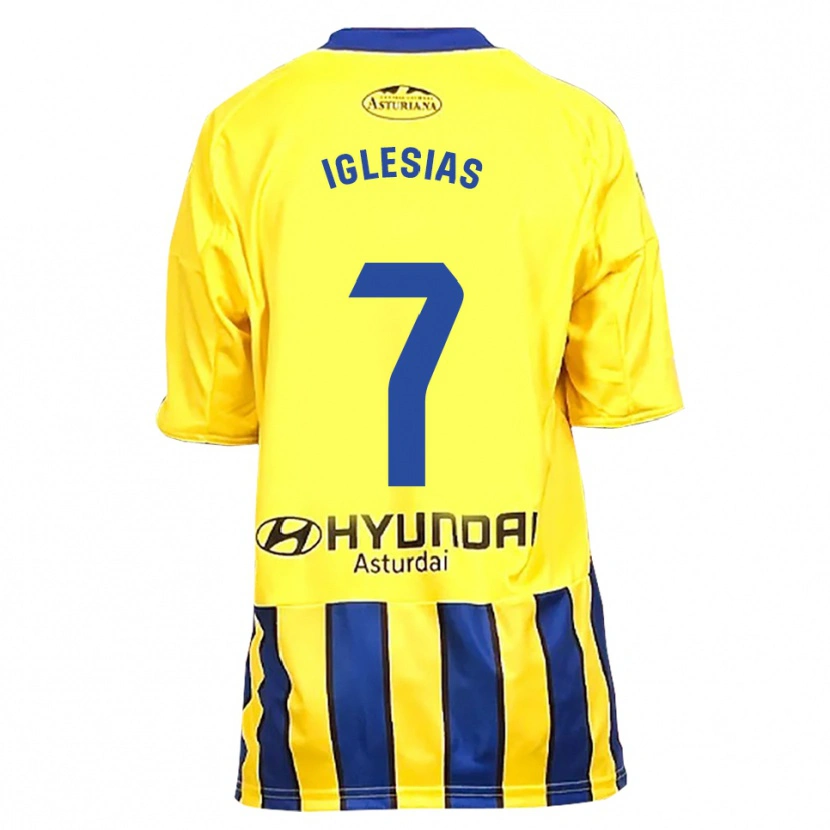 DanxenメンズMaría Iglesias Orviz#7黄青アウェイシャツ2025/26ジャージーユニフォーム