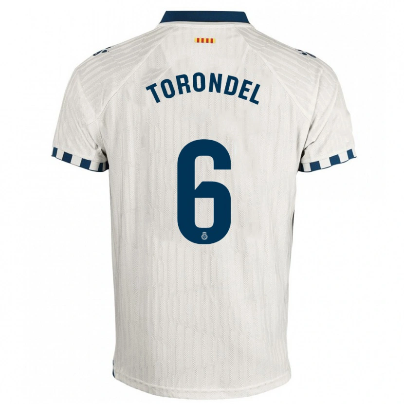 DanxenメンズHugo Torondel#6白青アウェイシャツ2025/26ジャージーユニフォーム