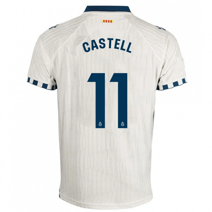 DanxenメンズLluc Castell#11白青アウェイシャツ2025/26ジャージーユニフォーム