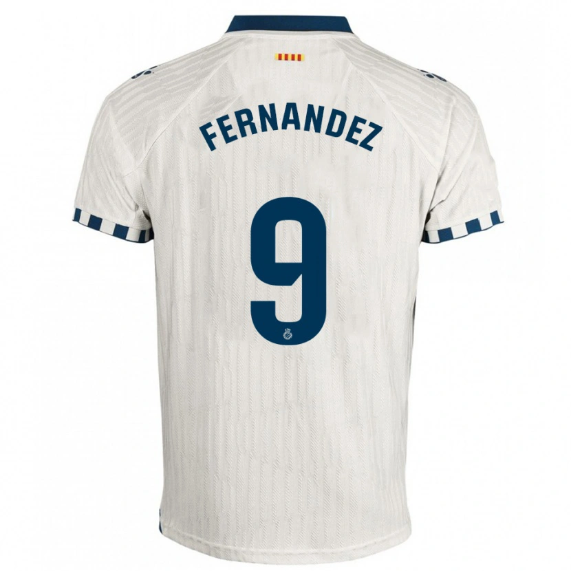 Danxenメンズロベルト・フェルナンデス#9白青アウェイシャツ2025/26ジャージーユニフォーム