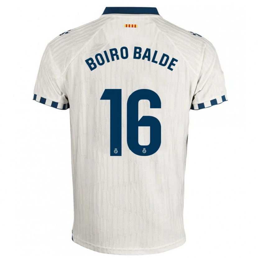 DanxenメンズIssa Boiro Balde#16白青アウェイシャツ2025/26ジャージーユニフォーム