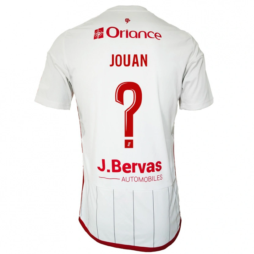 DanxenメンズLéonie Jouan#0白赤アウェイシャツ2025/26ジャージーユニフォーム