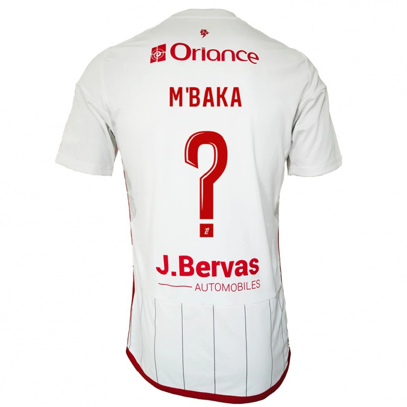 DanxenメンズSacha M'baka#0白赤アウェイシャツ2025/26ジャージーユニフォーム