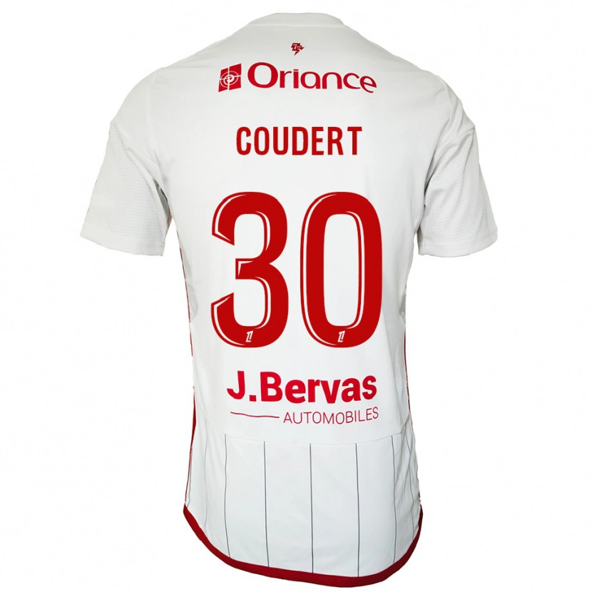 DanxenメンズGrégoire Coudert#30白赤アウェイシャツ2025/26ジャージーユニフォーム