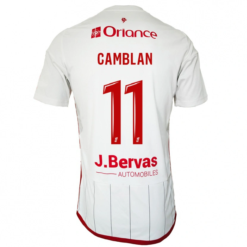 DanxenメンズAxel Camblan#11白赤アウェイシャツ2025/26ジャージーユニフォーム