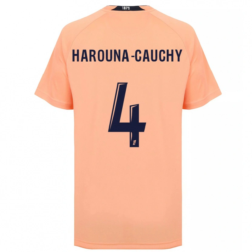 DanxenメンズYllian Harouna-Cauchy#4オレンジ ネイビーアウェイシャツ2025/26ジャージーユニフォーム