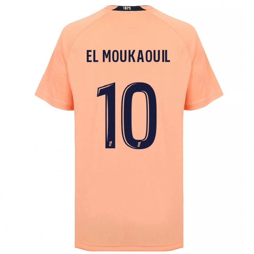 DanxenメンズMohamed El Moukaouil#10オレンジ ネイビーアウェイシャツ2025/26ジャージーユニフォーム