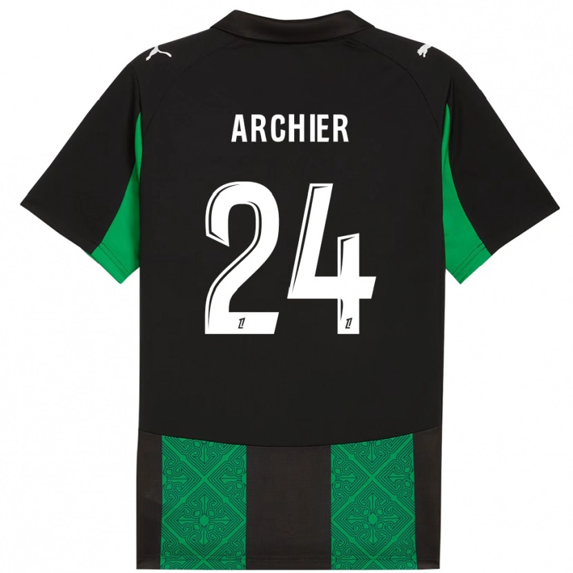 DanxenメンズLouann Archier#24黒緑アウェイシャツ2025/26ジャージーユニフォーム