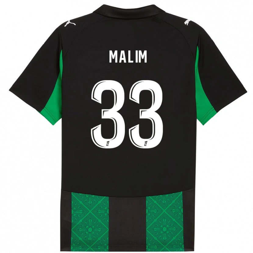 DanxenメンズYasmina Malim#33黒緑アウェイシャツ2025/26ジャージーユニフォーム