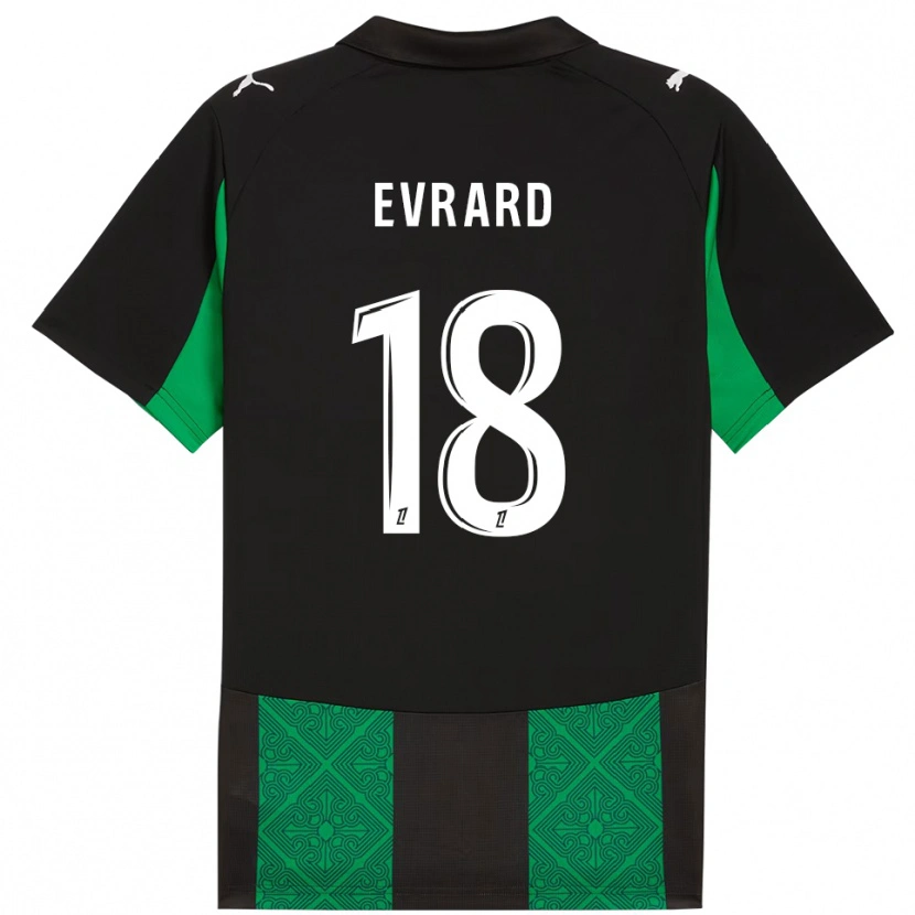 DanxenメンズJulia Evrard#18黒緑アウェイシャツ2025/26ジャージーユニフォーム